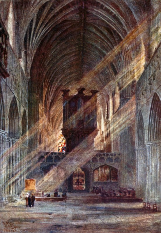 Exeter, a hajó belseje (színes litó) alkotó: William Wiehe Collins