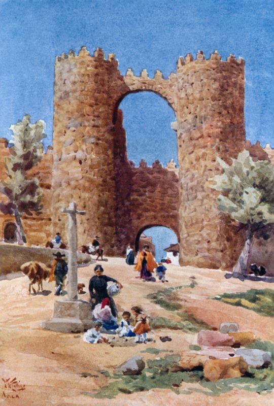 Gateway at Avila, St. Vincent Gate (litho color) alkotó: William Wiehe Collins