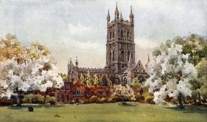 Gloucester a paddockból (színes litho) alkotó: William Wiehe Collins