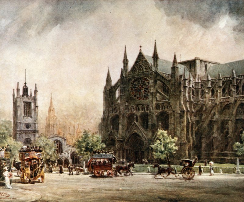 London, Westminster Abbey. Északi kereszthajó (színes litó) alkotó: William Wiehe Collins