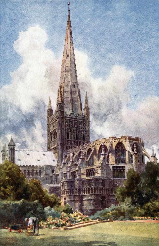 Norwich északkeletről (színes litó) alkotó: William Wiehe Collins
