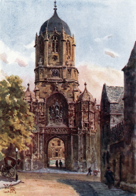 Oxford, Christchurch Gateway (színes litho) alkotó: William Wiehe Collins