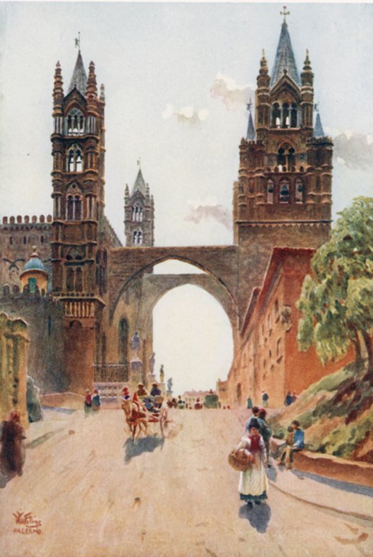 Palermo. A katedrális (színes litó) alkotó: William Wiehe Collins