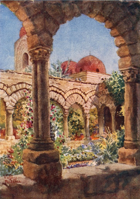 Palermo. A SAN kolostorai. Remeték János (színes litho) alkotó: William Wiehe Collins