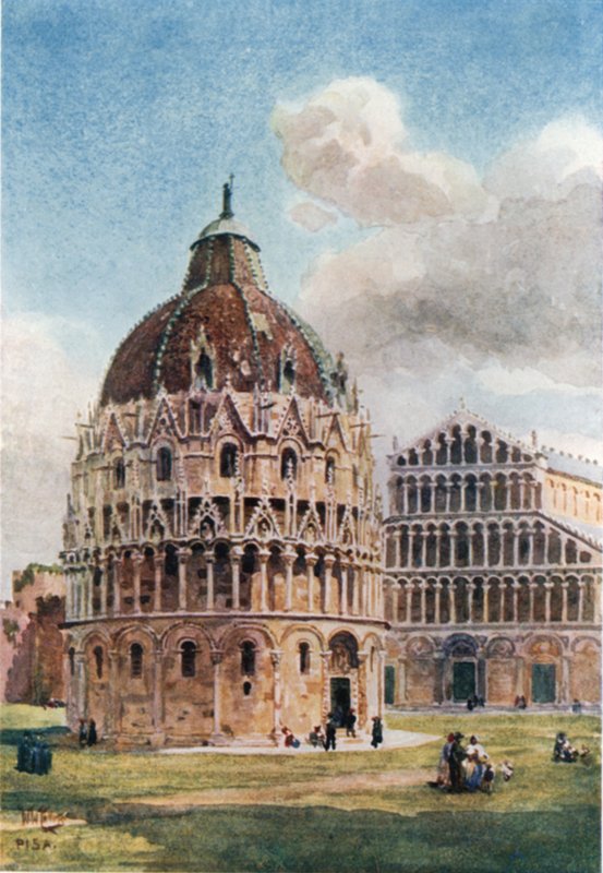 Pisa. Keresztelőkápolna (színes litó) alkotó: William Wiehe Collins