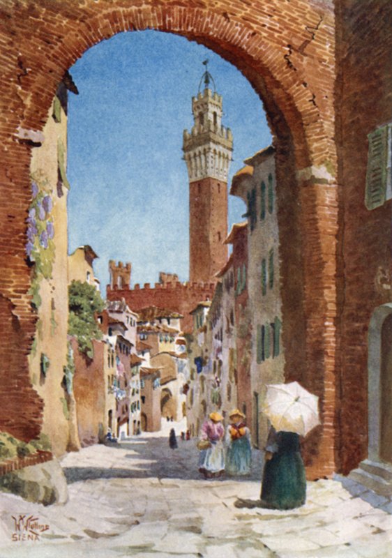 Siena. A székesegyház belseje (színes litó) alkotó: William Wiehe Collins