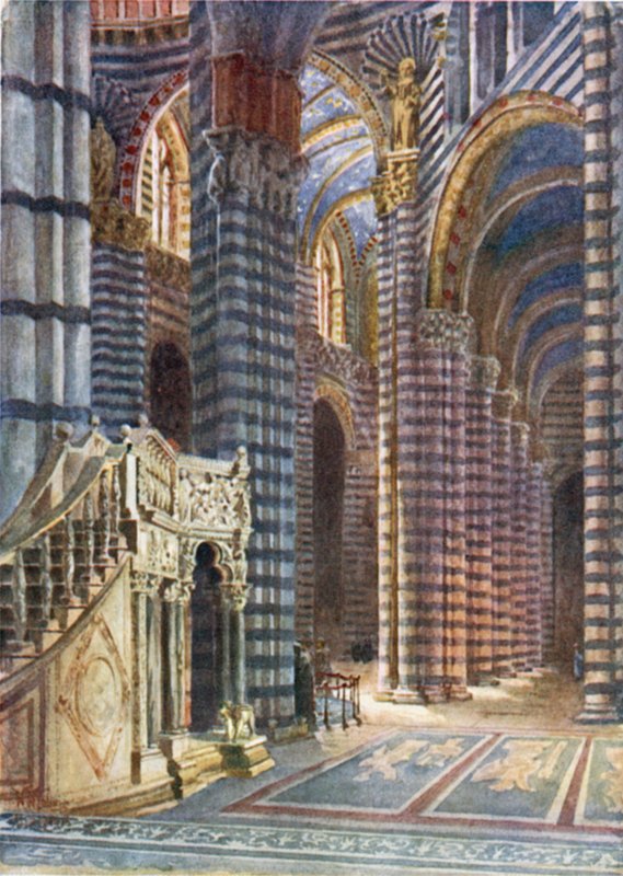 Siena. Szent József boltíve (színes litó) alkotó: William Wiehe Collins