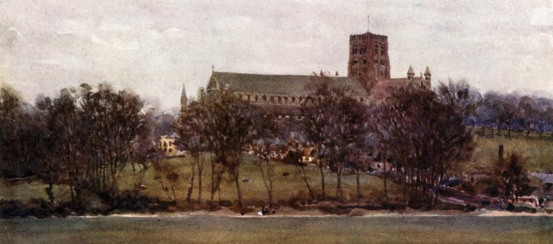 St. Albans a régi verulam falairól (színes litó) alkotó: William Wiehe Collins