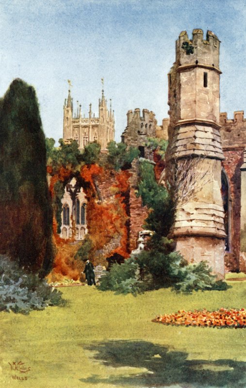Wells, a bankettterem romjai (színes litó) alkotó: William Wiehe Collins