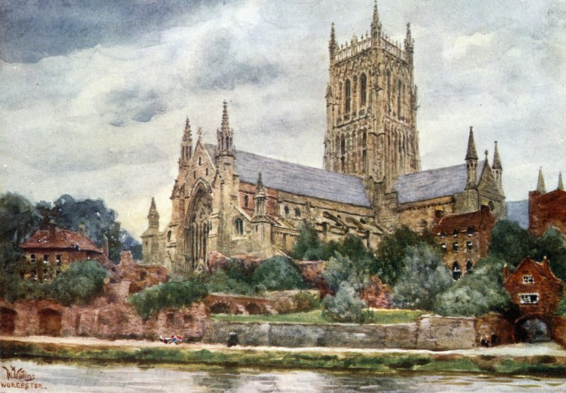 Worcester, a katedrális (színes litó) alkotó: William Wiehe Collins