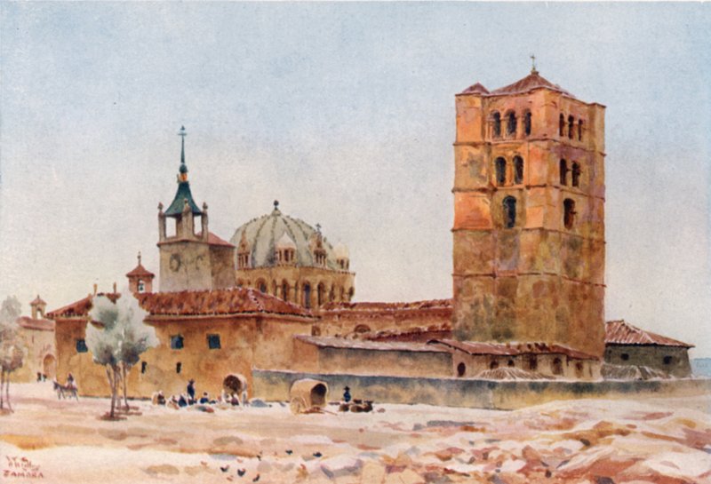 Zamora, a katedrális (színes litó) alkotó: William Wiehe Collins