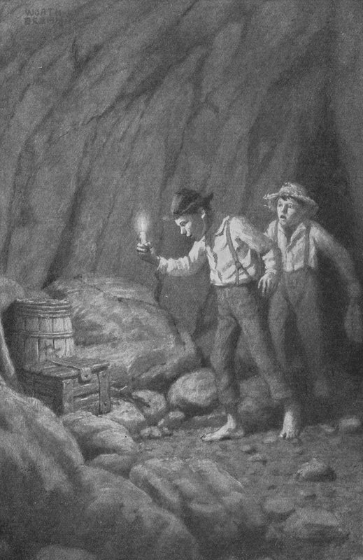 – Te jó ég, Huck, nézz ide! kiáltott fel Tom (litho) alkotó: Worth Brehm