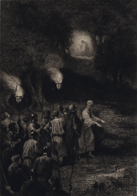 Júdás elárulja Jézust alkotó: after Albert Robida