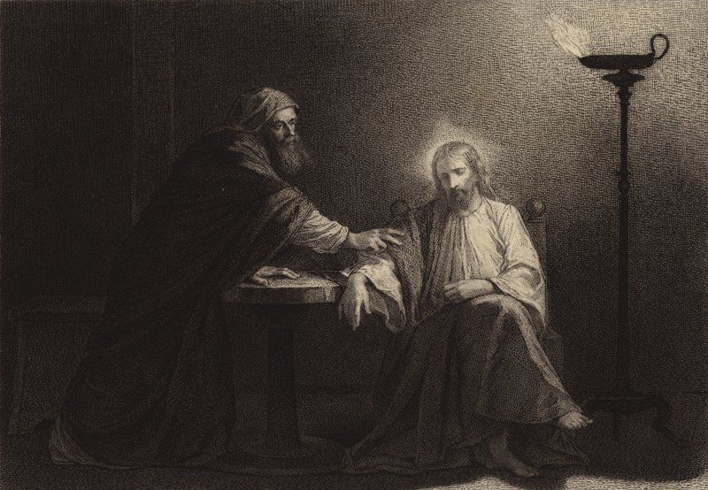 Nikodémus Jézushoz jön alkotó: after Albert Robida