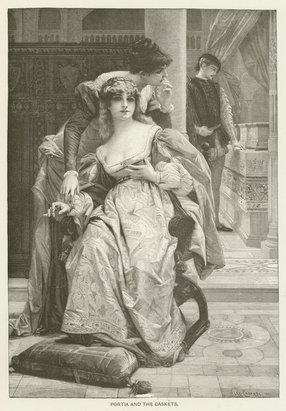 Portia és a koporsók alkotó: after Alexandre Cabanel