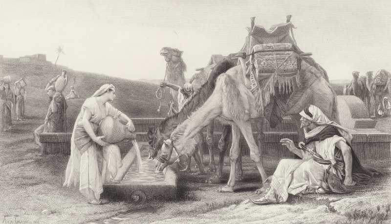 Rebeka és Eliézer alkotó: after Alexandre Cabanel