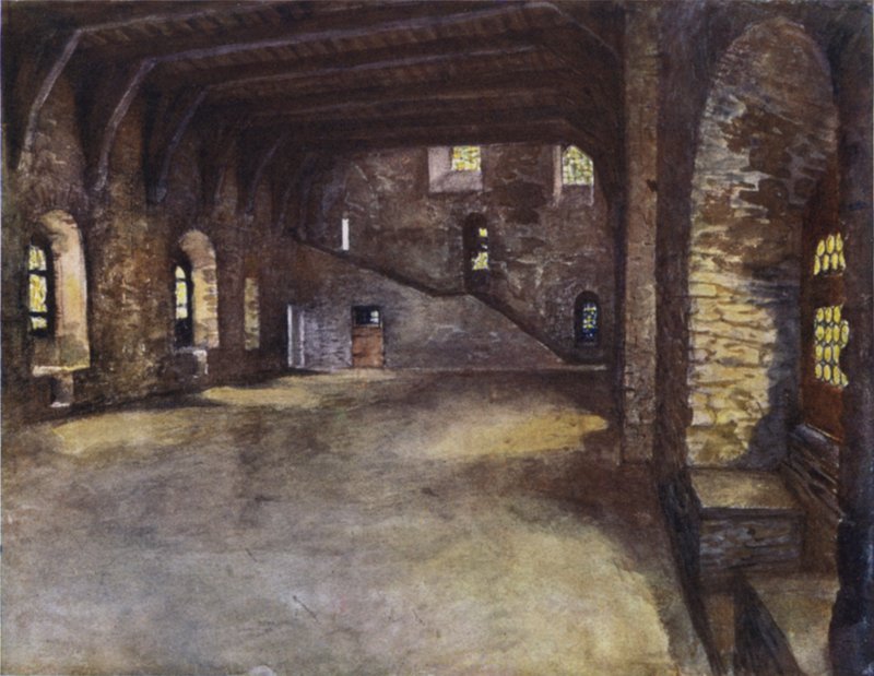 A bankettterem, Chateau des Comtes, Gent alkotó: after Amedee Forestier