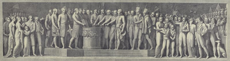 A Cisalpin Köztársaságot létrehozó eskü ünnepélyes letétele, 1796. június 29. alkotó: after Andrea Appiani the Elder