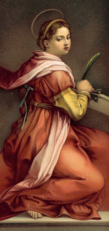 Szent Katalin (chromolitho) alkotó: Andrea del (after) Sarto