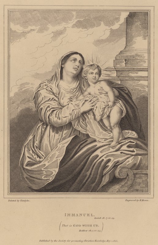 Immánuel, Ésaiás, az Isten velünk, Máté alkotó: after Anthony van Dyck