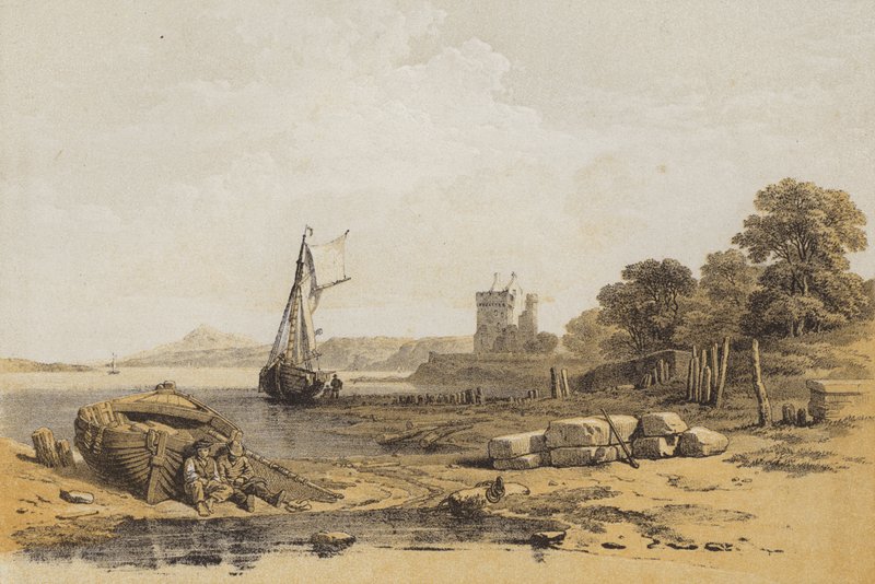 Barnbougle kastély (chromolitho) alkotó: after C. Stanfield