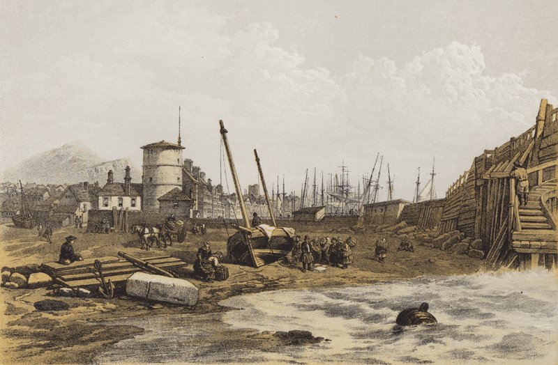 A régi Leith móló háta (chromolitho) alkotó: after C. Stanfield