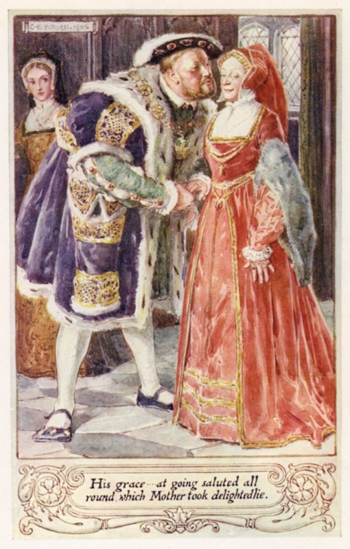Kegyelme, amikor elindult, körös-körül tisztelgett, amit anya örömmel vett alkotó: after Charles Edmund Brock
