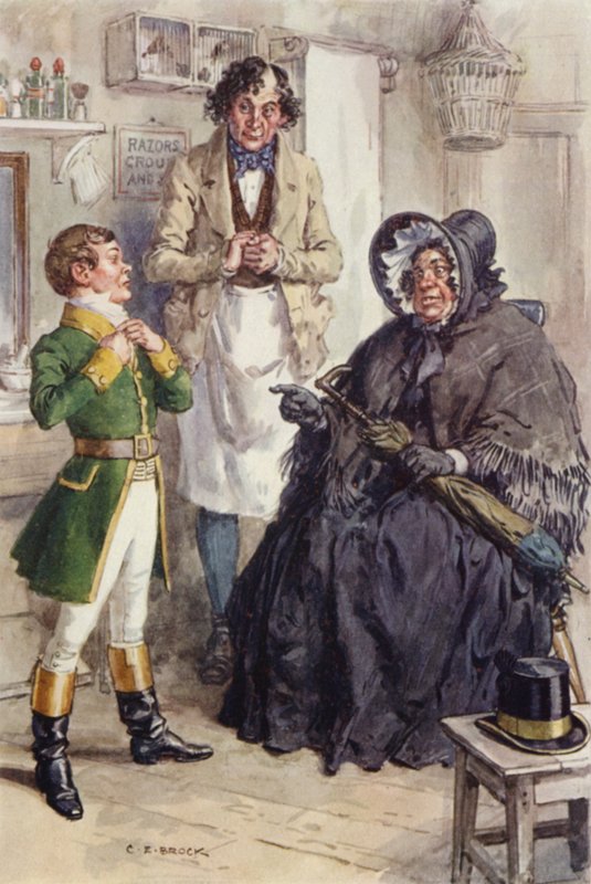 Illusztráció Martin Chuzzlewit számára alkotó: after Charles Edmund Brock