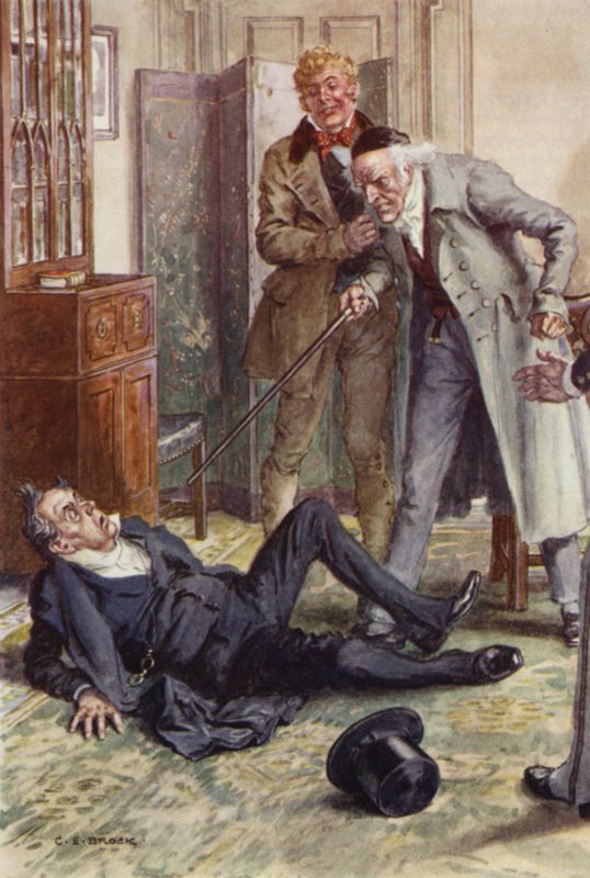 Illusztráció Martin Chuzzlewit számára alkotó: after Charles Edmund Brock