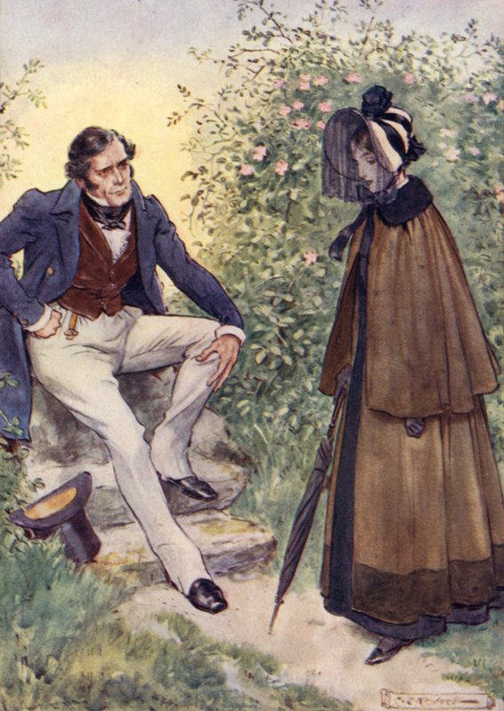 Jane Eyre találkozik Mr. Rochesterrel a paklinál alkotó: after Charles Edmund Brock