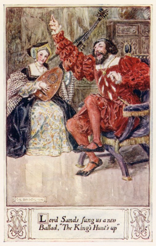 Lord Sands egy új balladát énekelt nekünk, a The Kings Hunts up címet alkotó: after Charles Edmund Brock