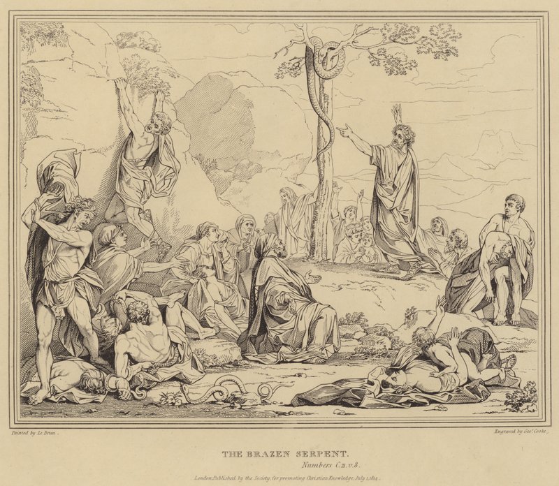 A pimasz kígyó, számok alkotó: after Charles Le Brun