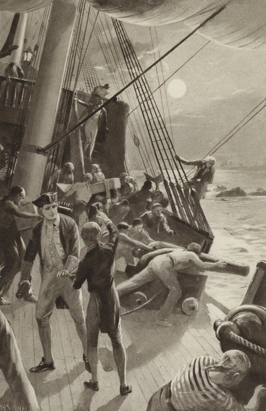 James Cook kapitány bajba jutott Cape Tribulation mellett alkotó: after Charles Mills Sheldon
