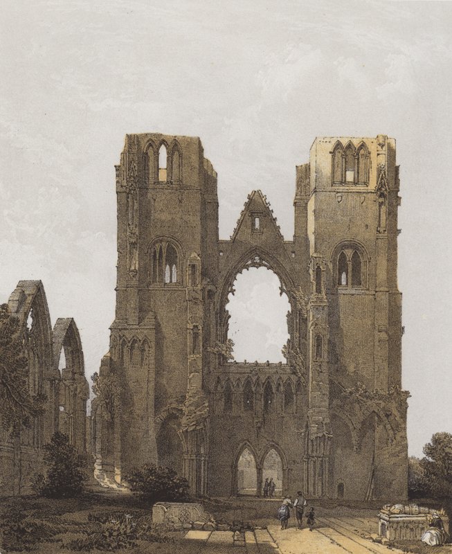 Elgin-székesegyház (chromolitho) alkotó: after David Roberts