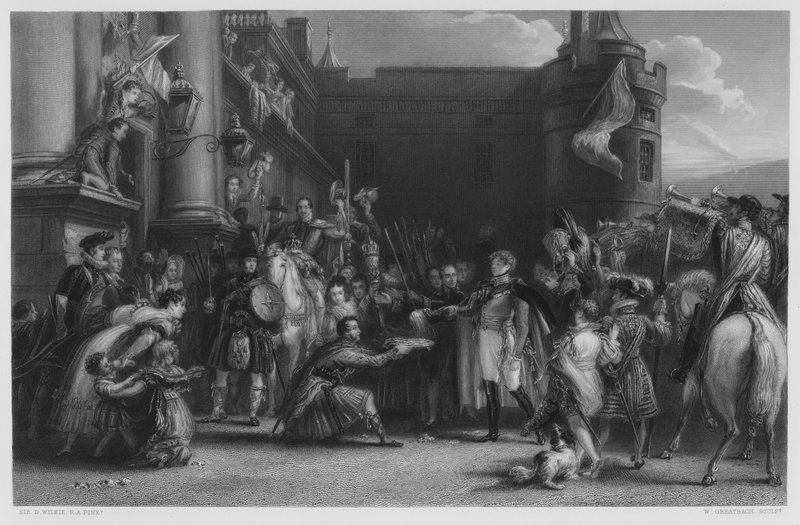 The King at Holyrood, a képről a Királyi Gyűjteményben alkotó: after David Wilkie