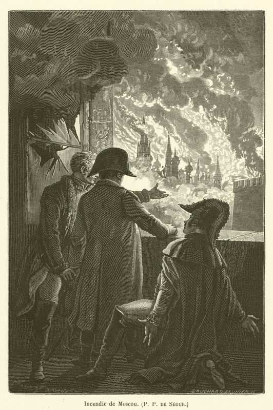 Moszkvai tűz, Segur P P alkotó: after Emile Antoine Bayard