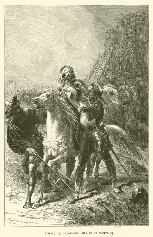 Lassaut de Rabasteins, Blaise de Montluc alkotó: after Emile Antoine Bayard