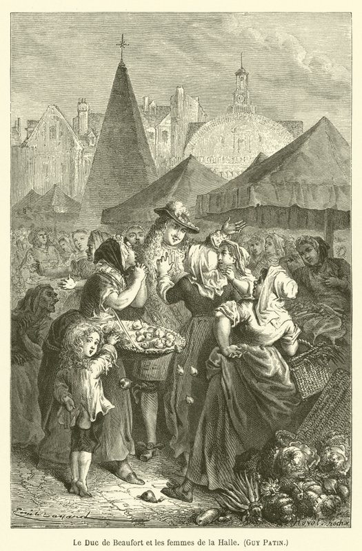 Beaufort hercege és La Halle asszonyai, Guy Patin alkotó: after Emile Antoine Bayard
