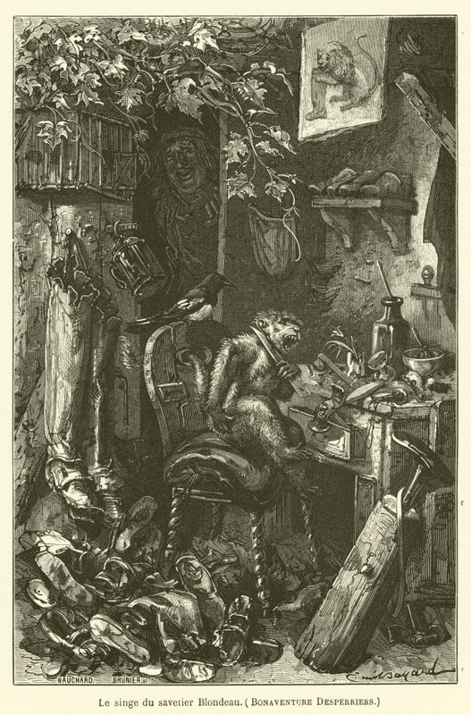 Cobbler Blondeau majom, Bonaventure Desperriers alkotó: after Emile Antoine Bayard