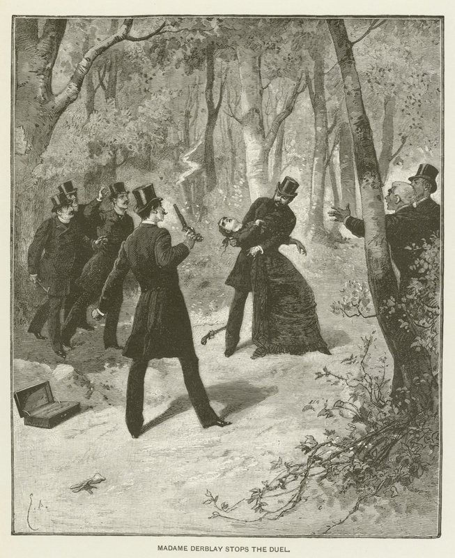 Madame Derblay leállítja a párbajt alkotó: after Emile Antoine Bayard