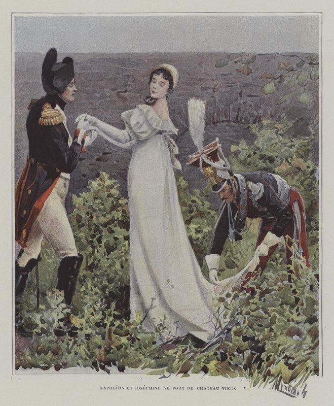Napóleon és Josephine a Chateau-Vieux-ban, Bayonne-ban alkotó: after Felicien baron de Myrbach Rheinfeld