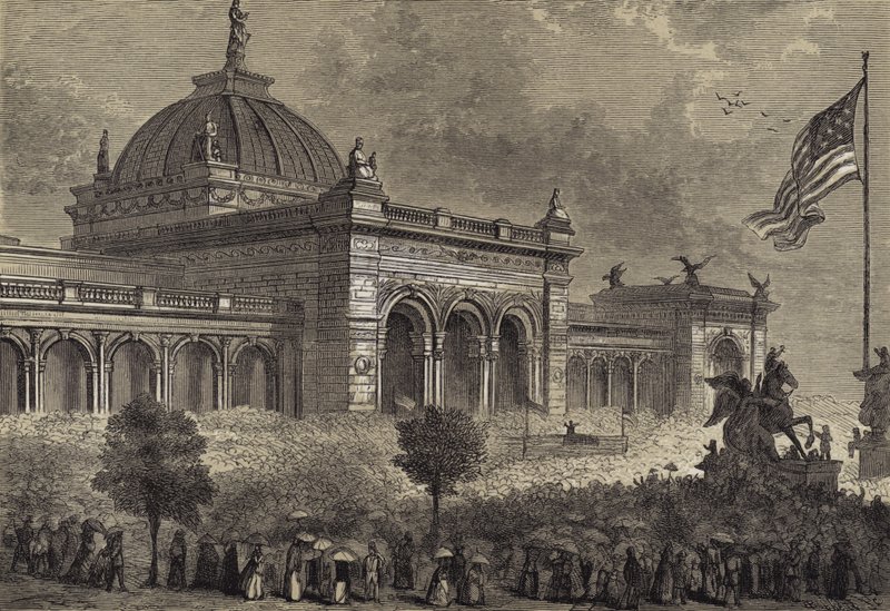 A Centenáriumi Kiállítás megnyitója, 1876. május 10 alkotó: after Felix Octavius Carr Darley