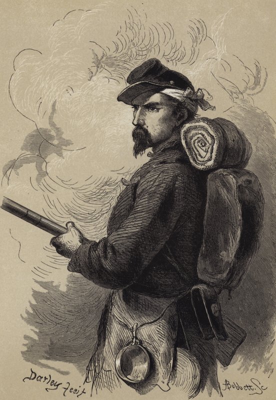 Az amerikai polgárháború katonája alkotó: after Felix Octavius Carr Darley