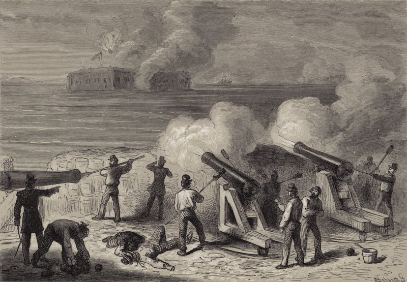 A támadás Fort Sumter ellen alkotó: after Felix Octavius Carr Darley