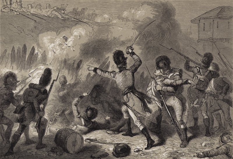 A britek visszaverték Fort Stephensont alkotó: after Felix Octavius Carr Darley