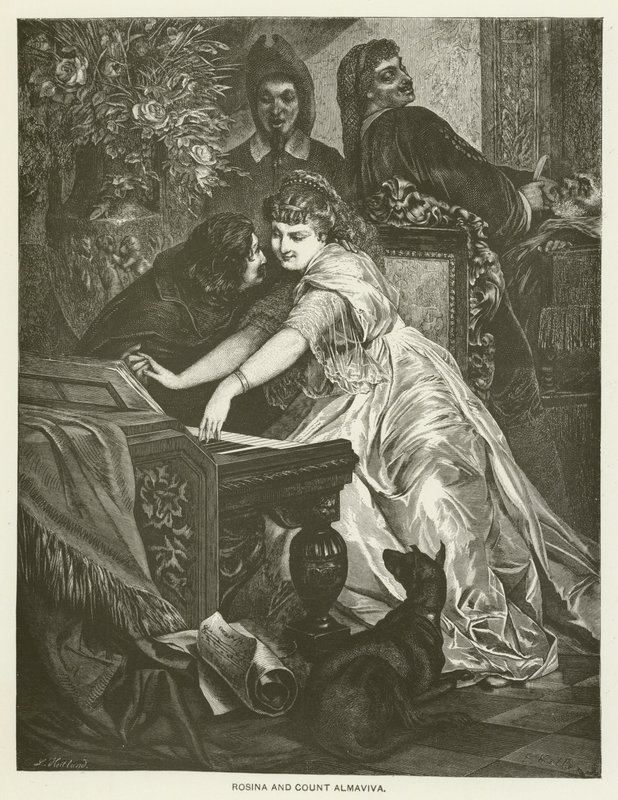 Rosina és Almaviva gróf alkotó: after Ferdinand Keller