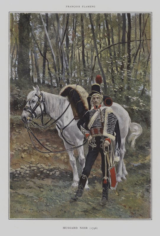Hussard Noir (1796) alkotó: after Francois Flameng