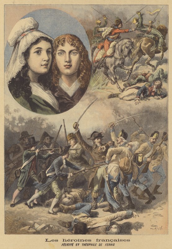 Francia hősnők: Felicite és Theophile de Fernig alkotó: after Frederic Theodore Lix