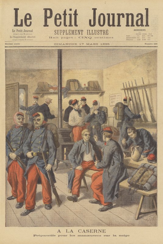Francia katonák a laktanyában alkotó: after Frederic Theodore Lix