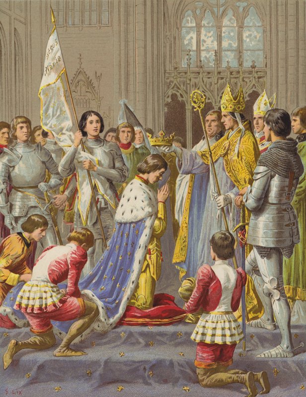 VII. Károly koronázása (chromolitho) alkotó: after Frederic Theodore Lix